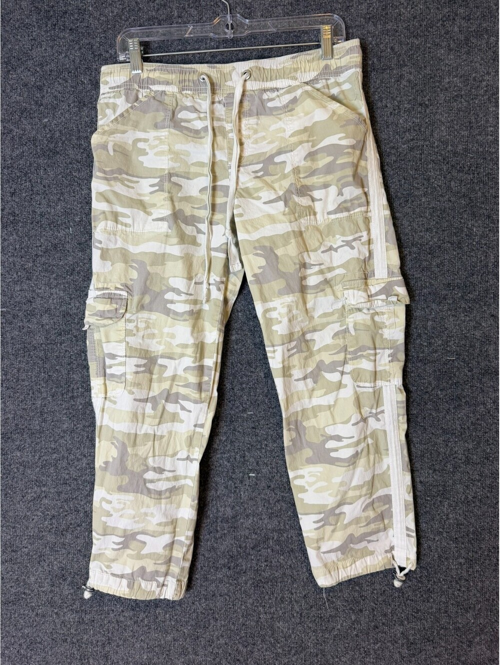 Sanctuary Womens Cargo Pants Size 30 Camo Elastic Waist Drawstring Ankle Ties